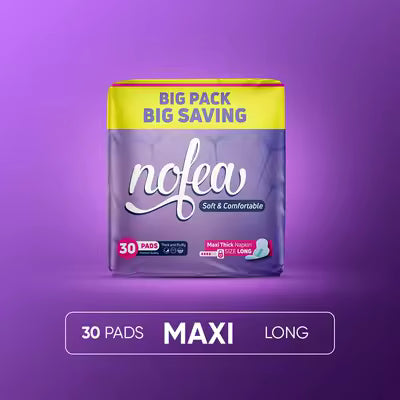 Nofea Napkins/Sanitary Pads Maxi Thick Long - 30 Pads