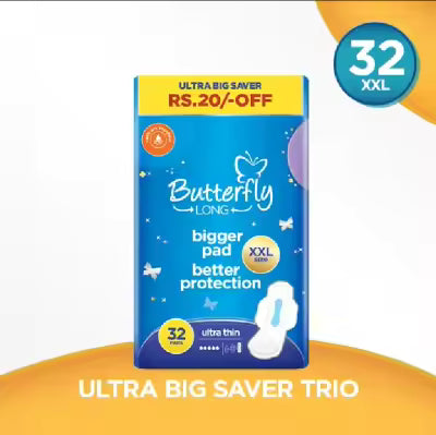 Butterfly Extra Long Maxi Sanitary Pads – Heavy Flow Protection