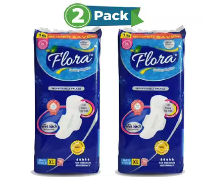 Flora Sanitary Pads Maxi Thick XXL (16 Pieces) 2 Pack Price